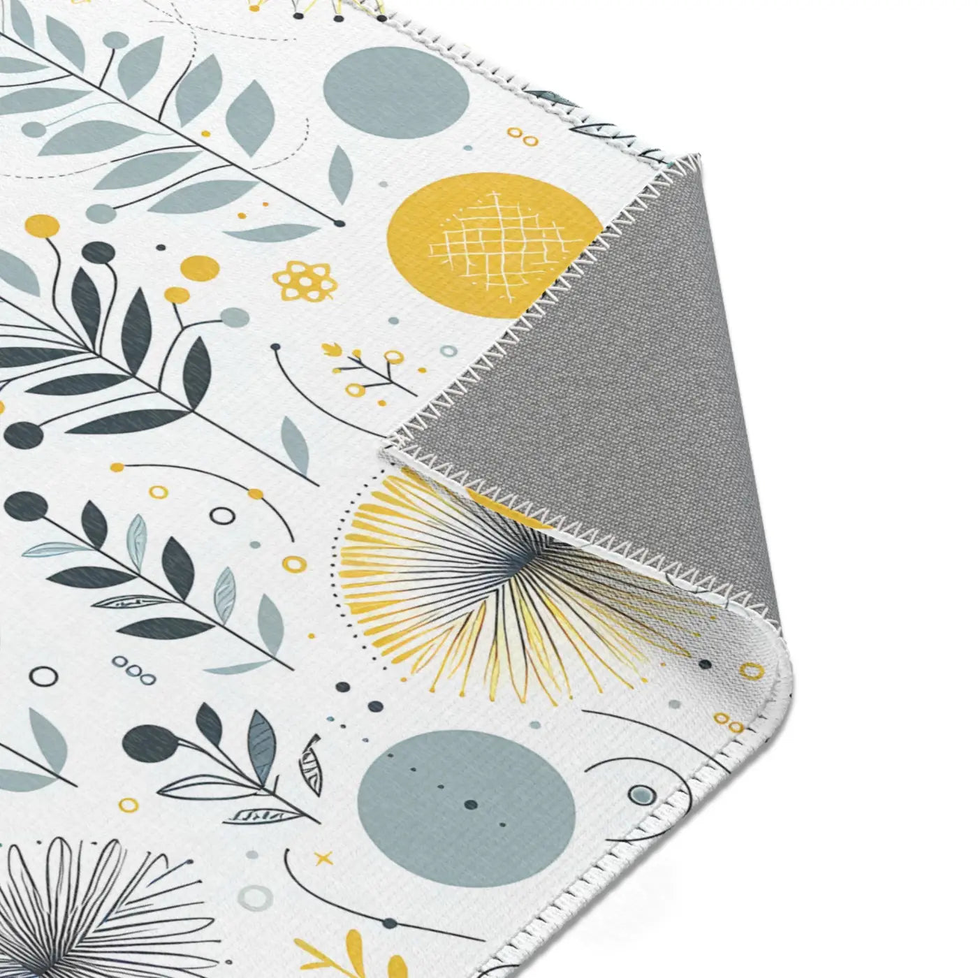 Bright Boho Floral Yellow Area Rug – Eco Fiber - Dipaliz