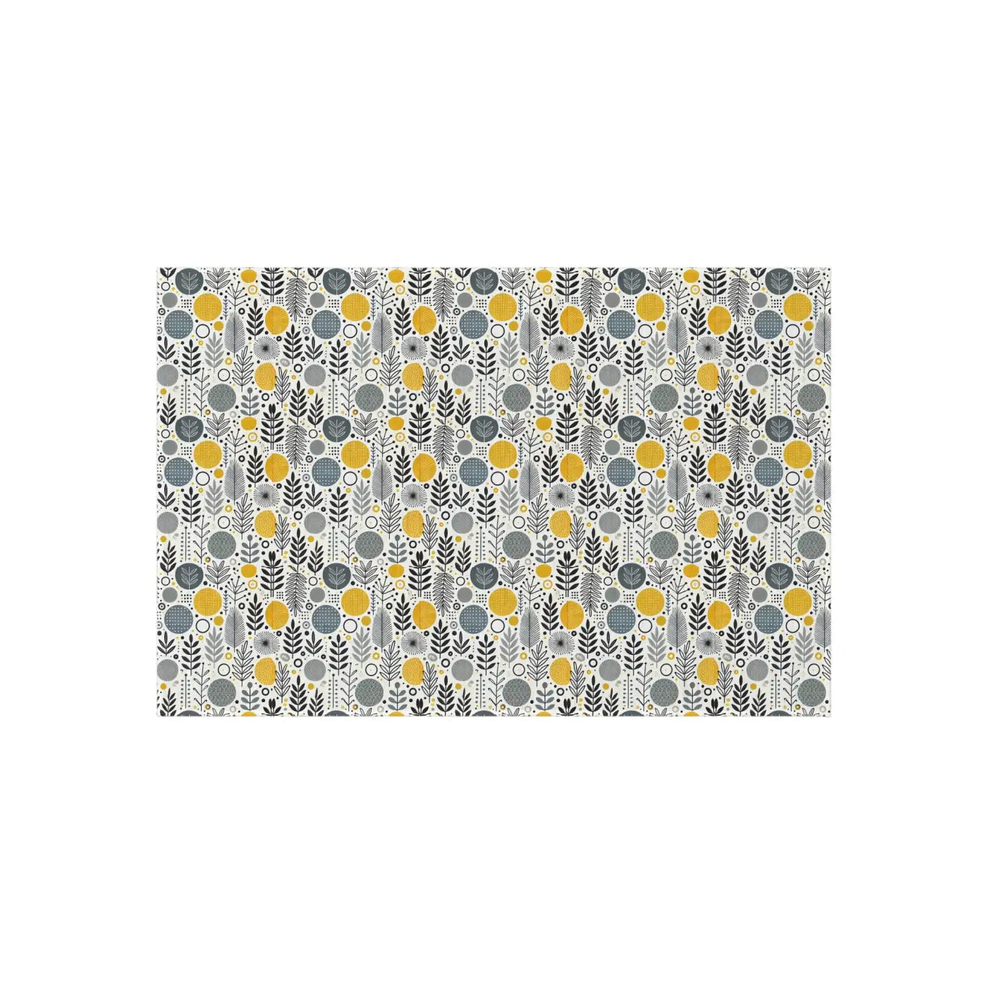 Floral Grey Outdoor Rug – Soft Polyester Chenille - Dipaliz
