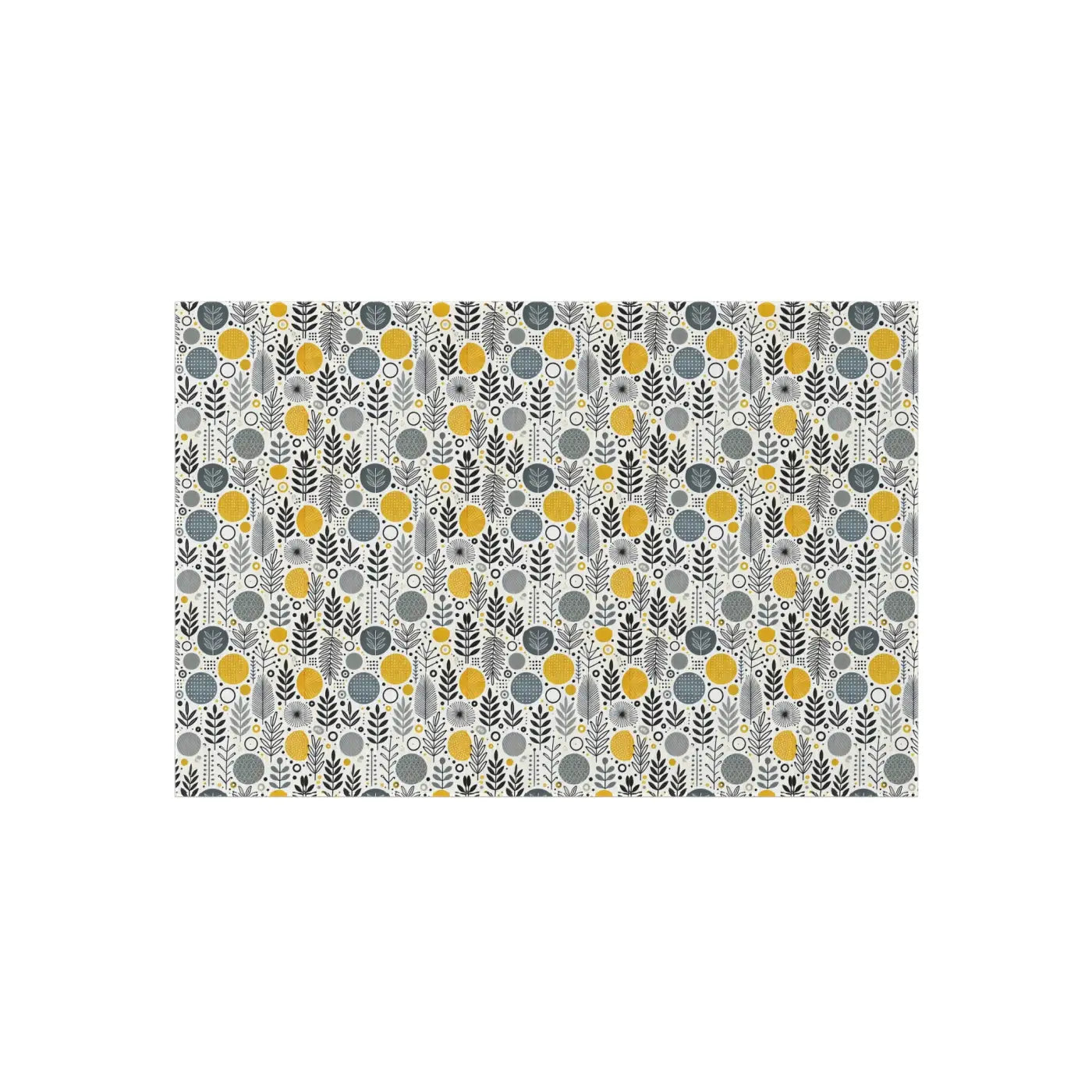 Floral Grey Outdoor Rug – Soft Polyester Chenille - Dipaliz