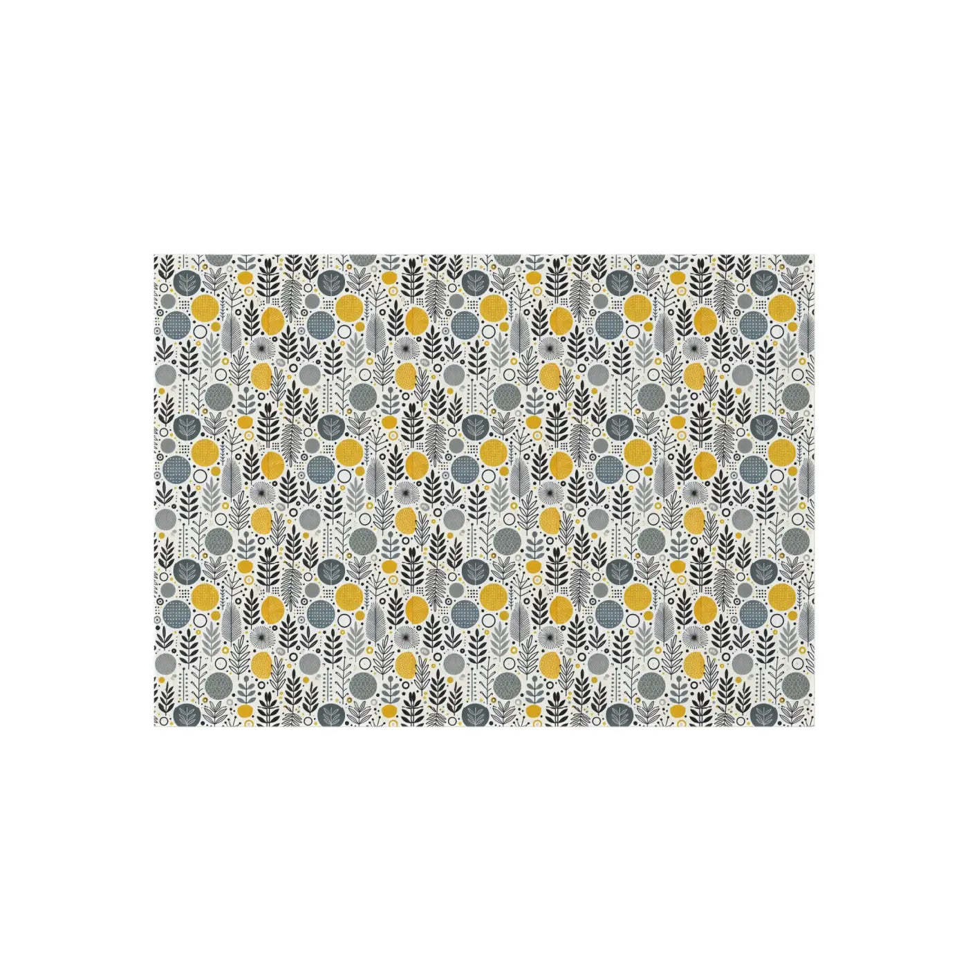 Floral Grey Outdoor Rug – Soft Polyester Chenille - Dipaliz