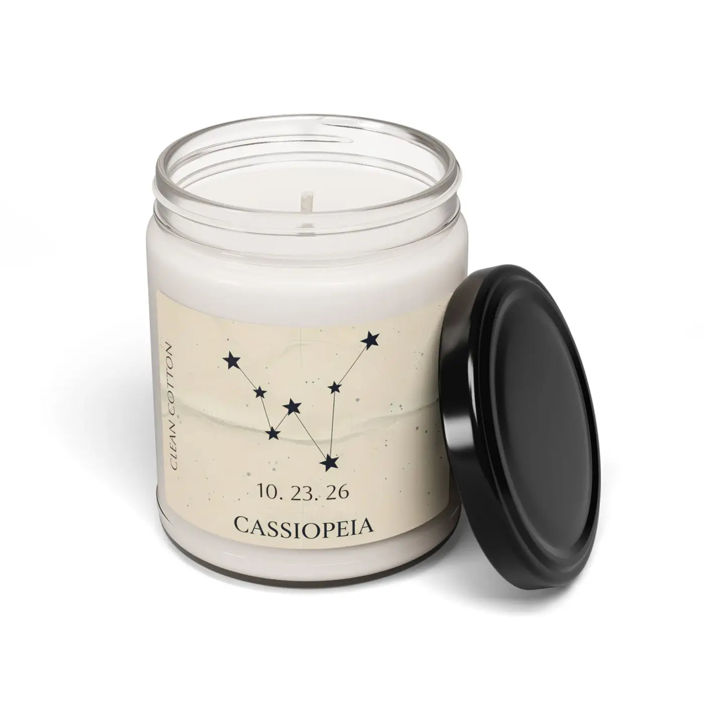 Personalized Cassiopeia Constellation Soy Candle - Dipaliz