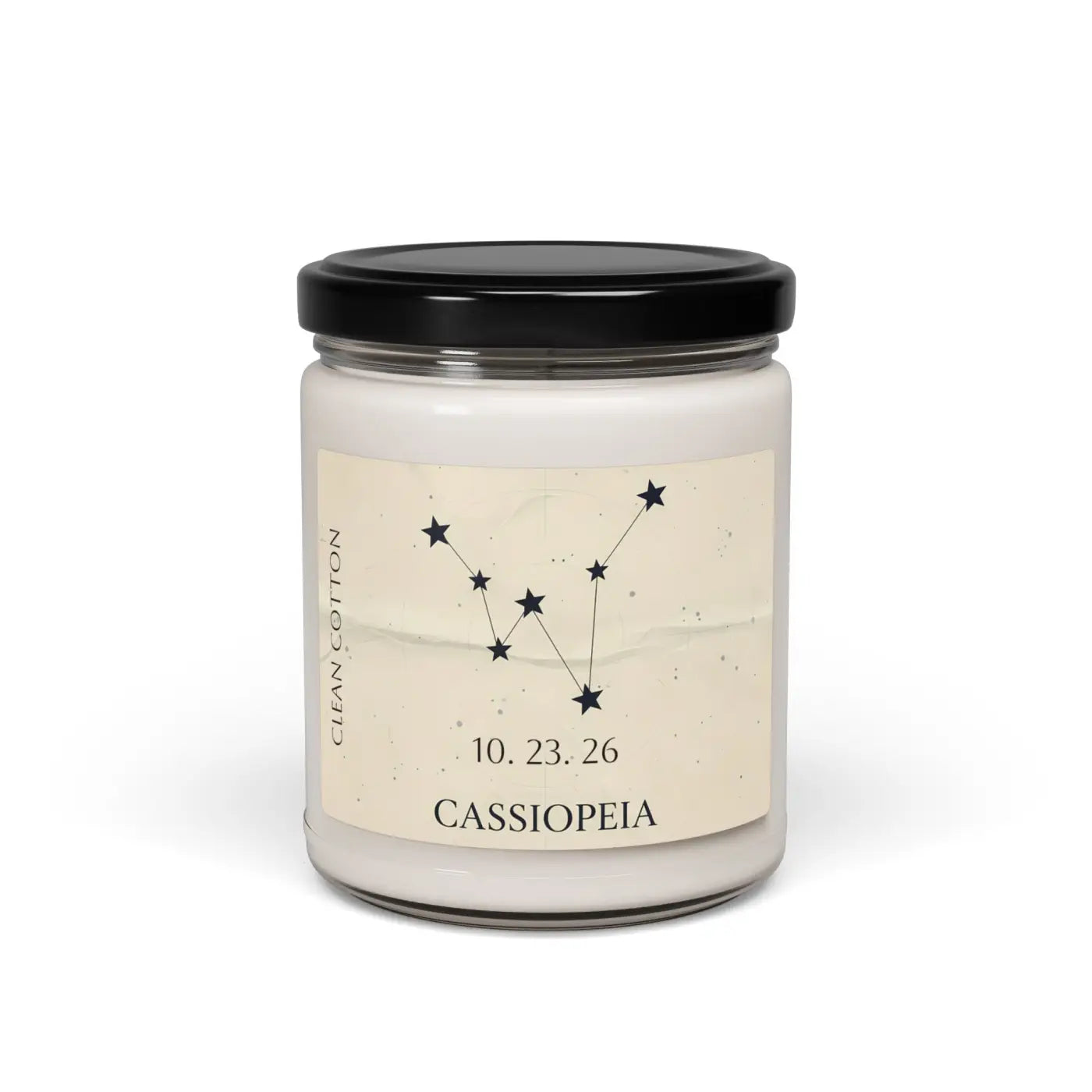 Personalized Cassiopeia Constellation Soy Candle - Dipaliz