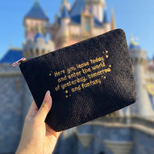 Here You Leave Corduroy Pouch