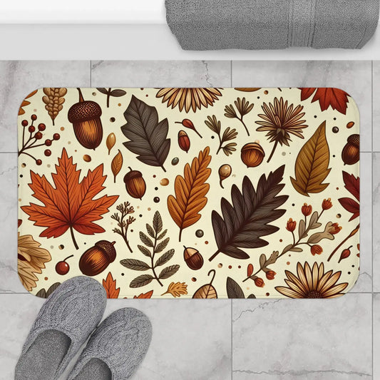 Vibrant Fall Foliage Bath Mat – Microfiber - Dipaliz
