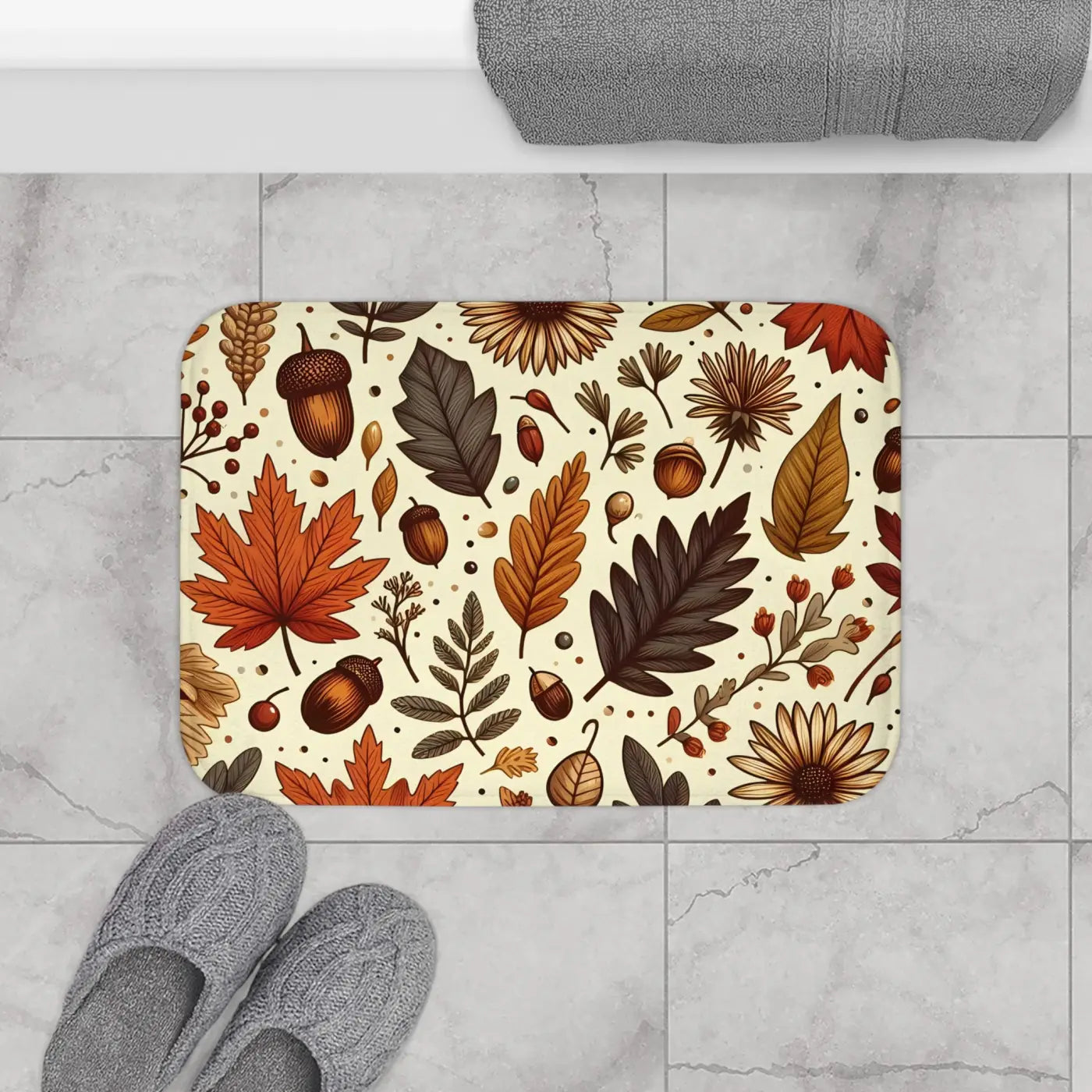 Vibrant Fall Foliage Bath Mat – Microfiber - Dipaliz