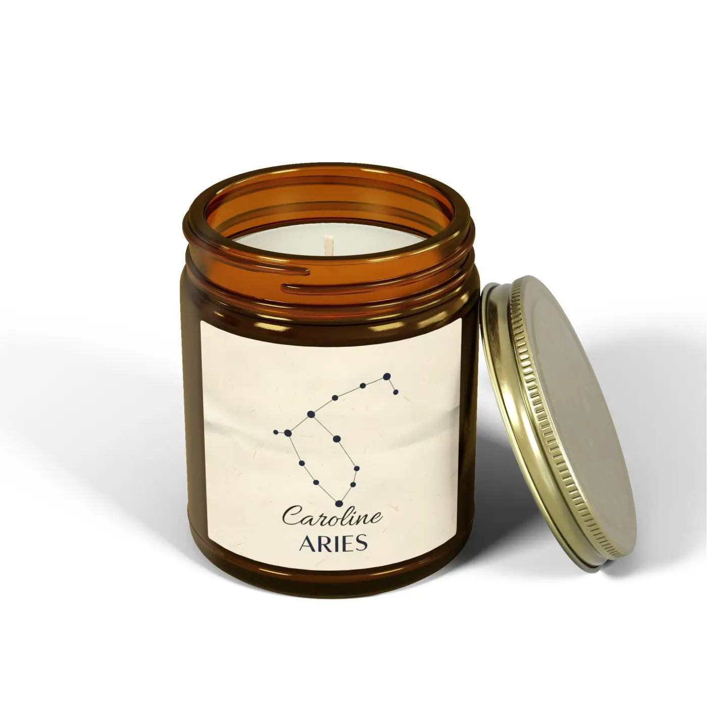 Personalized Aries Zodiac Candle – Coconut Wax - Dipaliz
