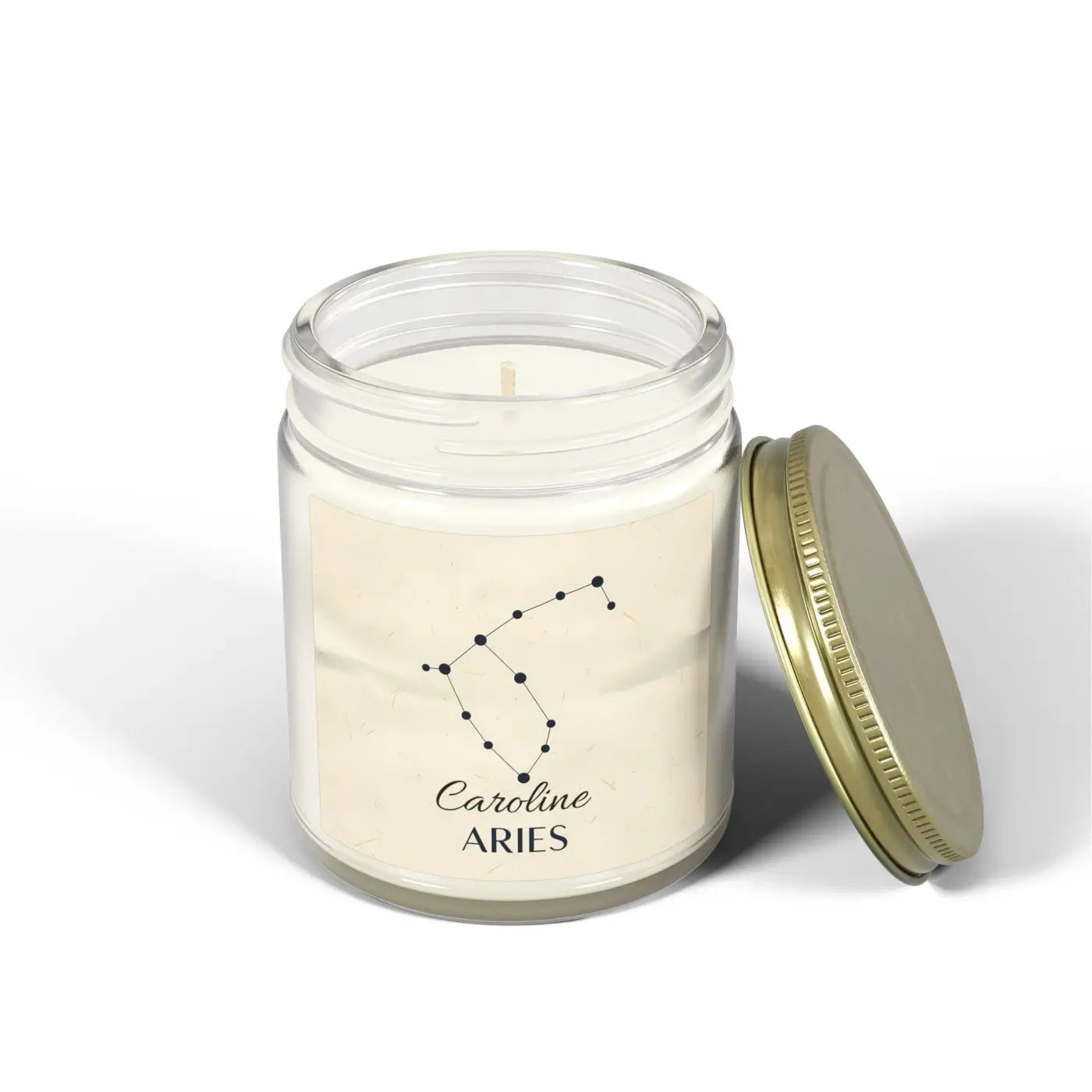 Personalized Aries Zodiac Candle – Coconut Wax - Dipaliz