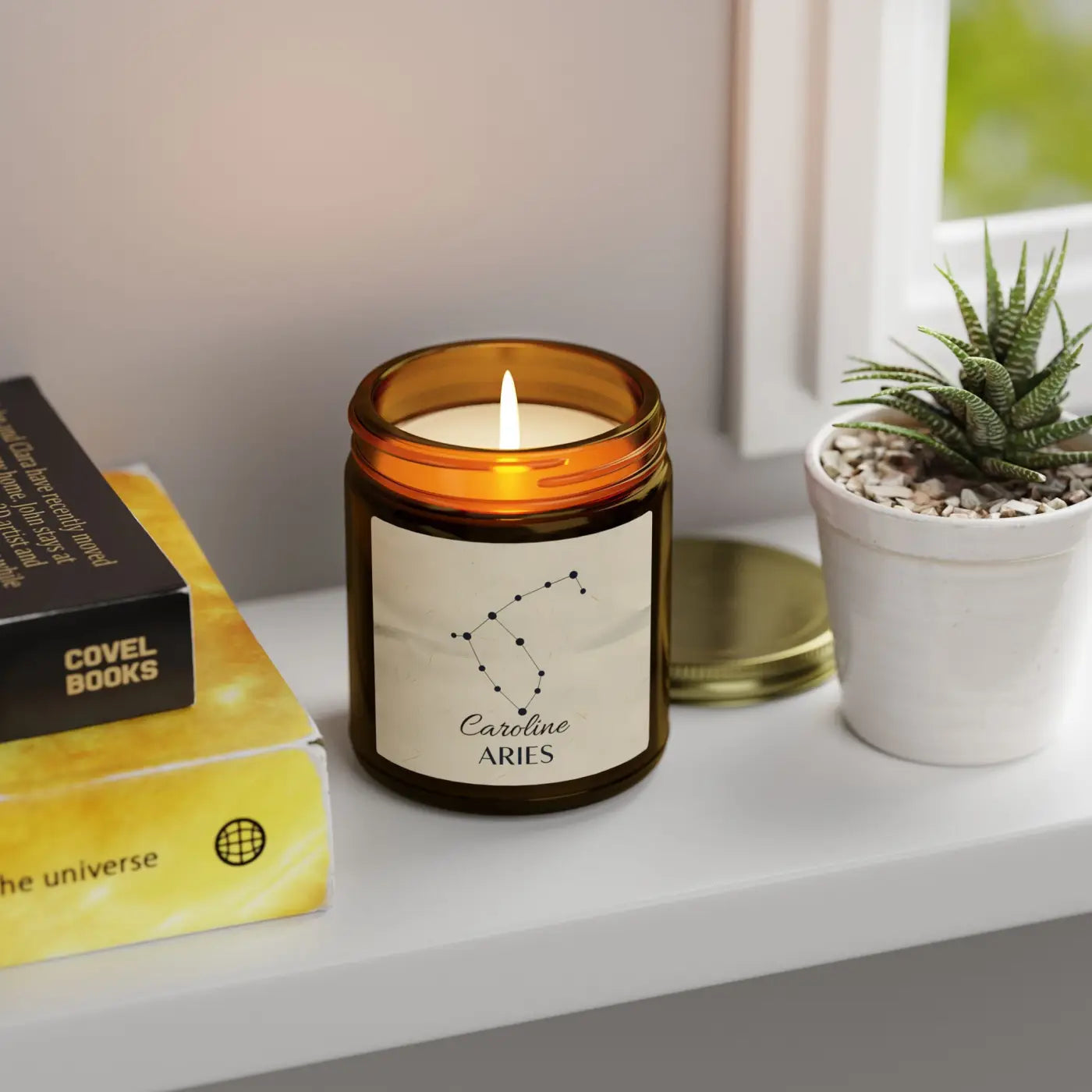 Personalized Aries Zodiac Candle – Coconut Wax - Dipaliz