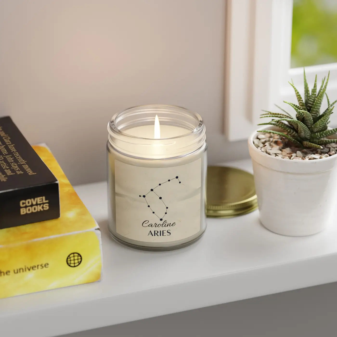 Personalized Aries Zodiac Candle – Coconut Wax - Dipaliz