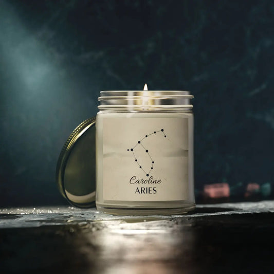 Personalized Aries Zodiac Candle – Coconut Wax - Dipaliz