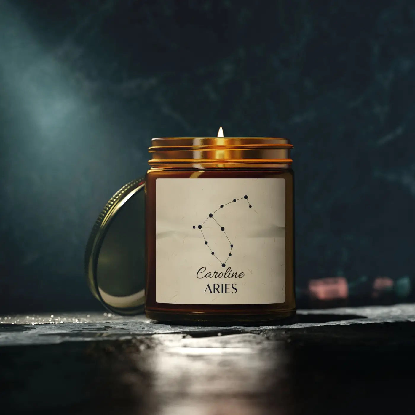 Personalized Aries Zodiac Candle – Coconut Wax - Dipaliz