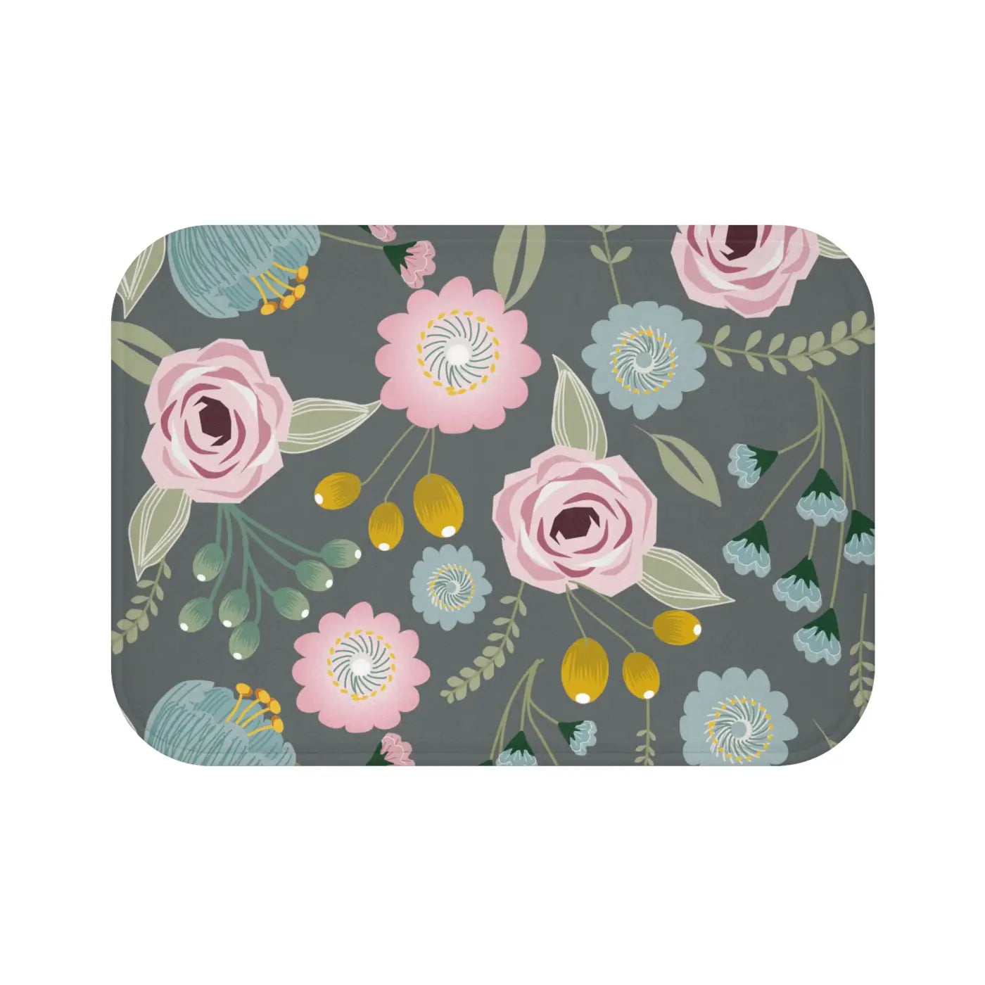 Floral Pattern Bath Mat – Microfiber Rug - Dipaliz
