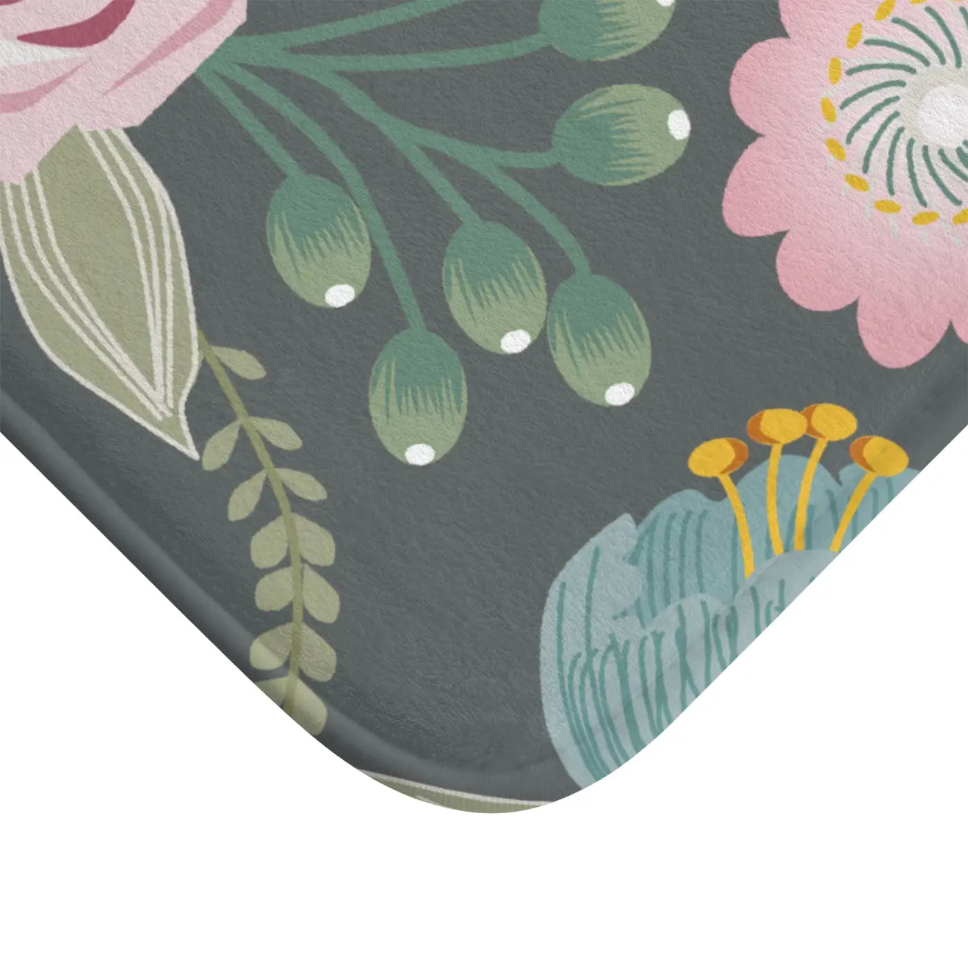 Floral Pattern Bath Mat – Microfiber Rug - Dipaliz