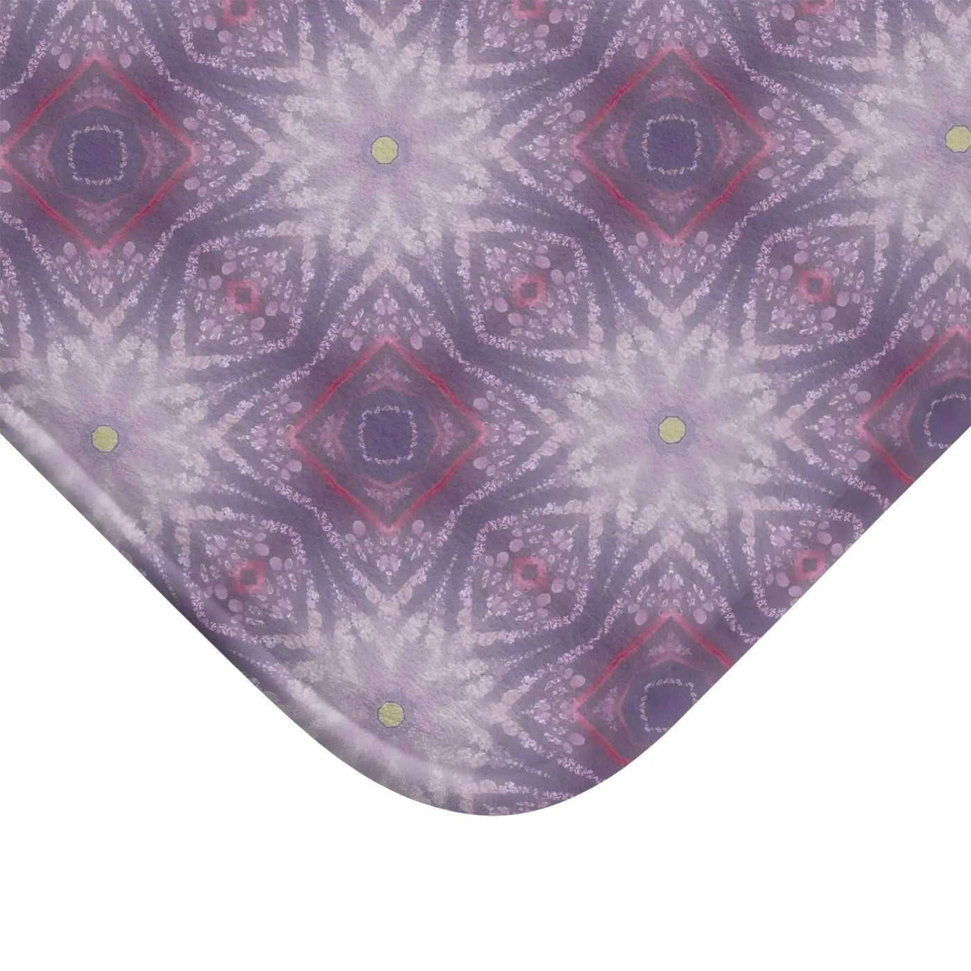 Purple Geometric Bath Mat – Soft Microfiber - Dipaliz