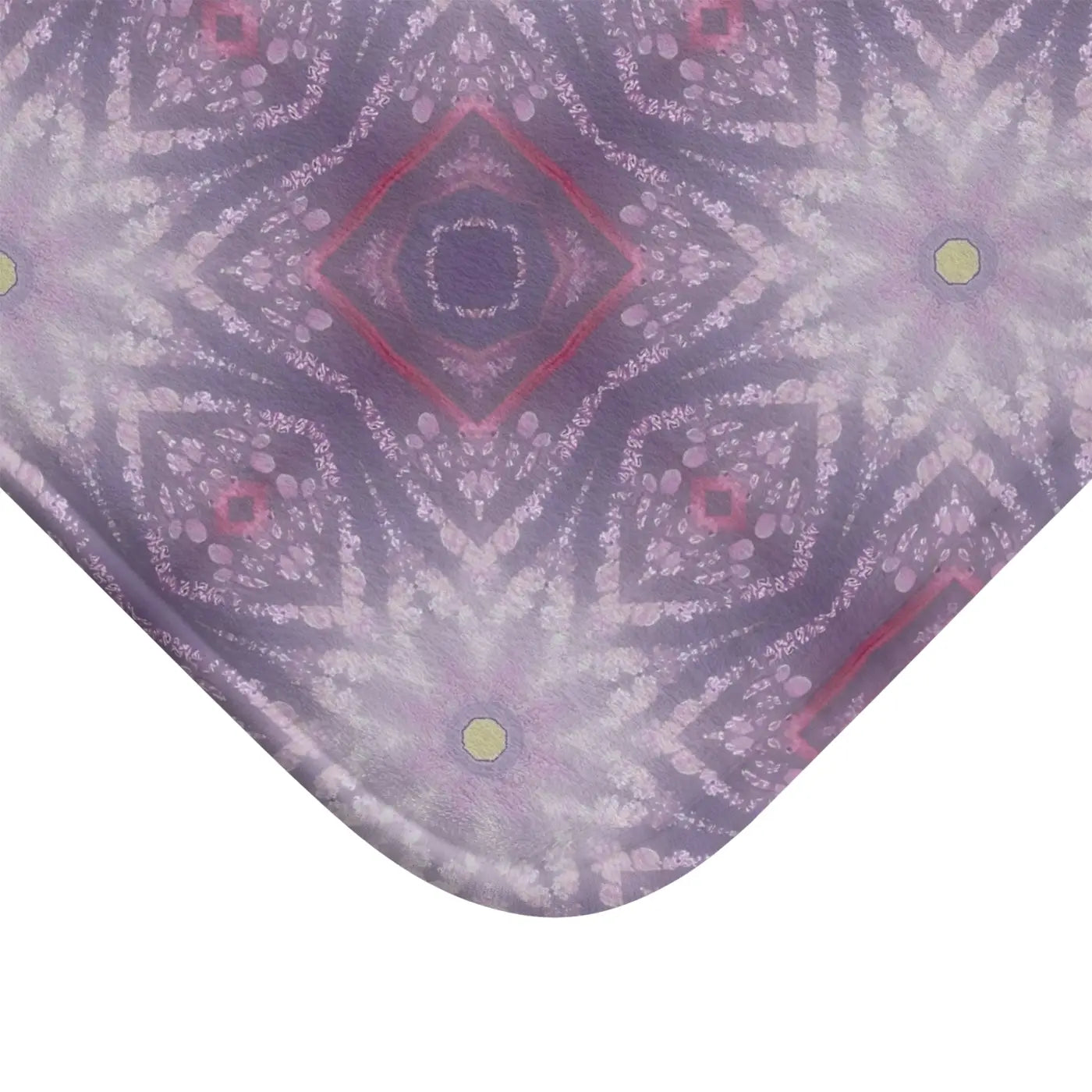 Purple Geometric Bath Mat – Soft Microfiber - Dipaliz