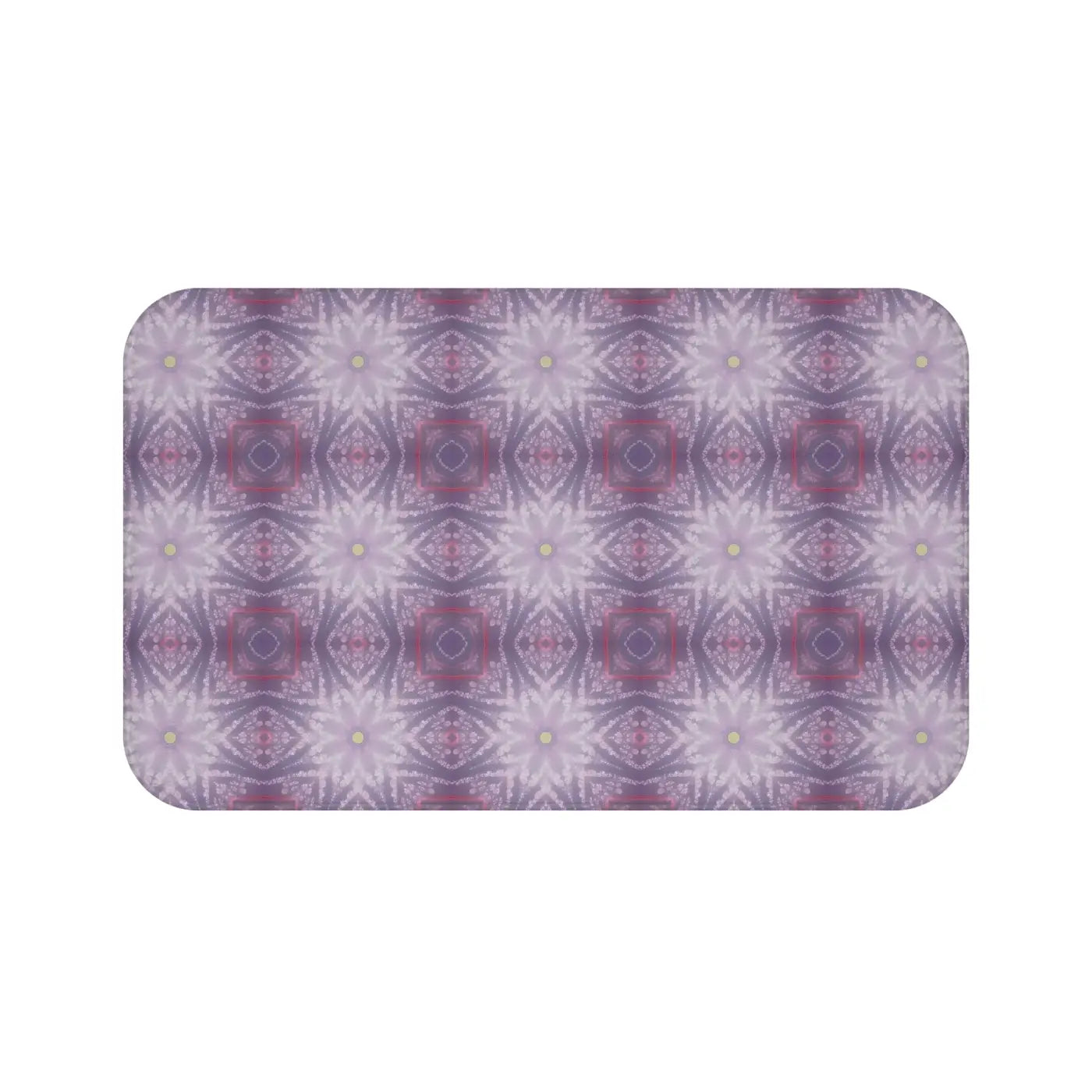 Purple Geometric Bath Mat – Soft Microfiber - Dipaliz