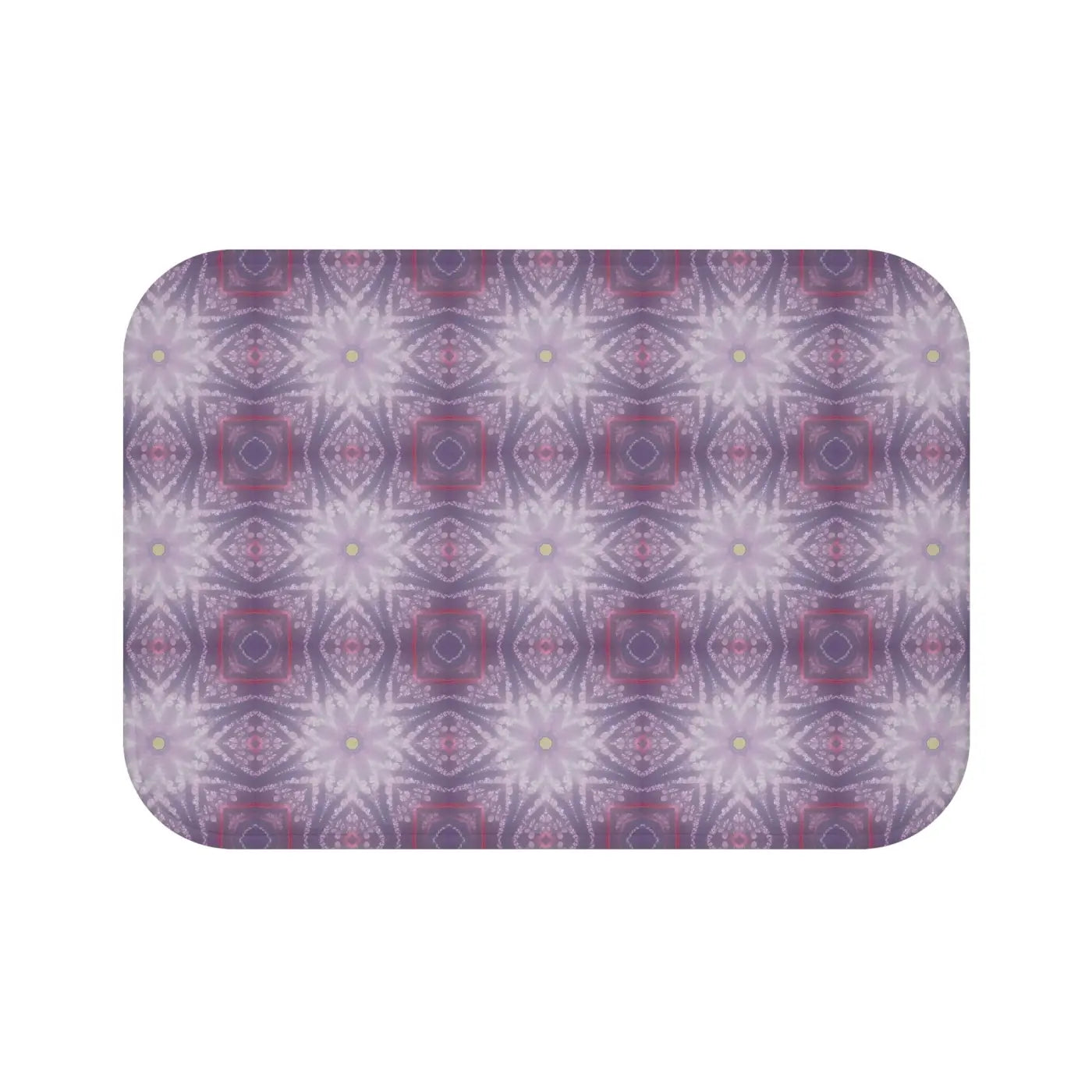 Purple Geometric Bath Mat – Soft Microfiber - Dipaliz