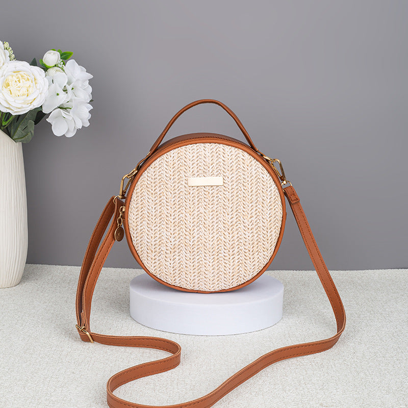 Woven Straw Round Bag