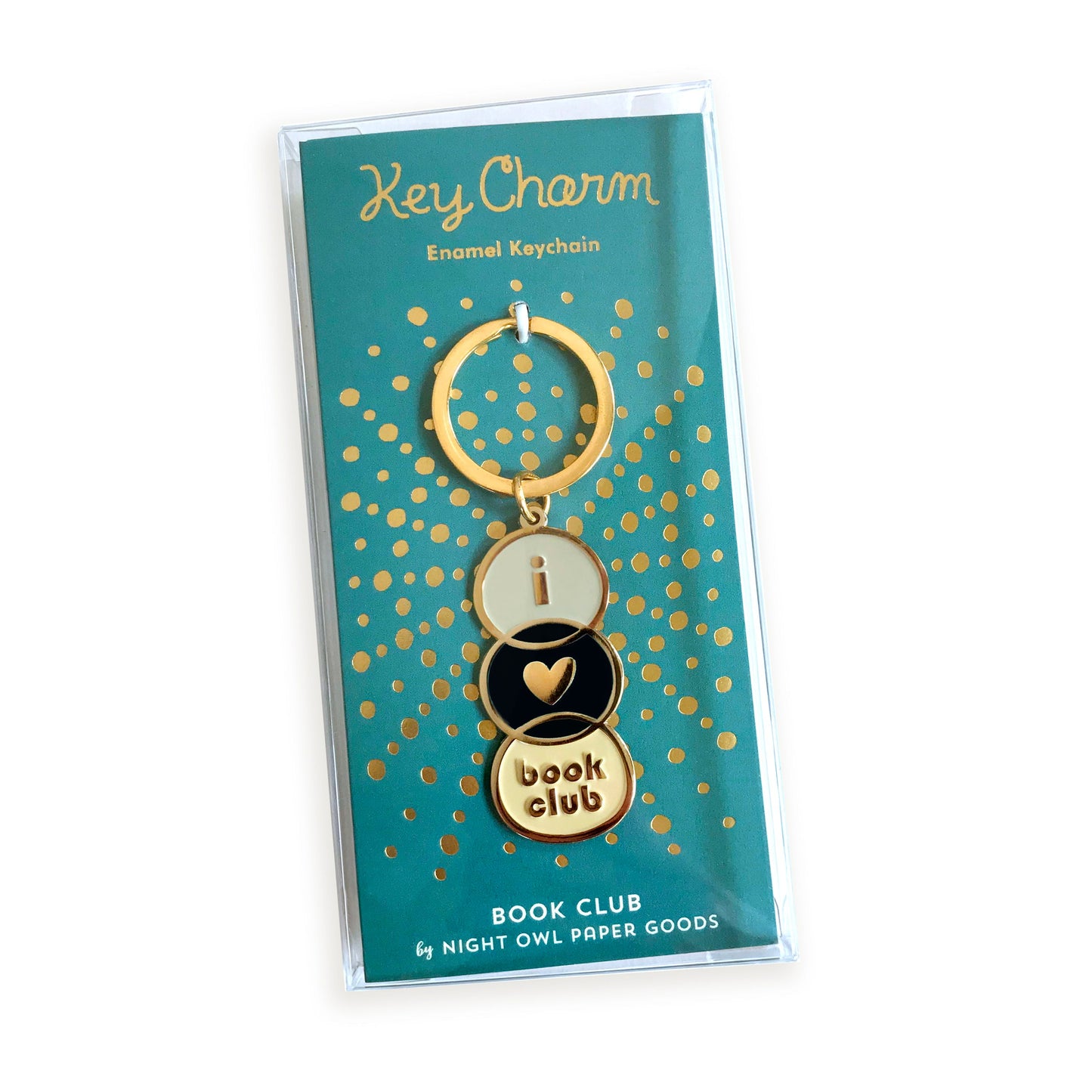 Book Club Enamel Keychain