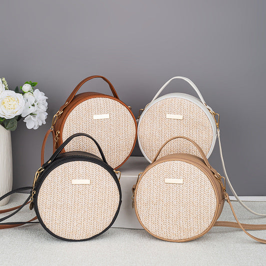 Woven Straw Round Bag