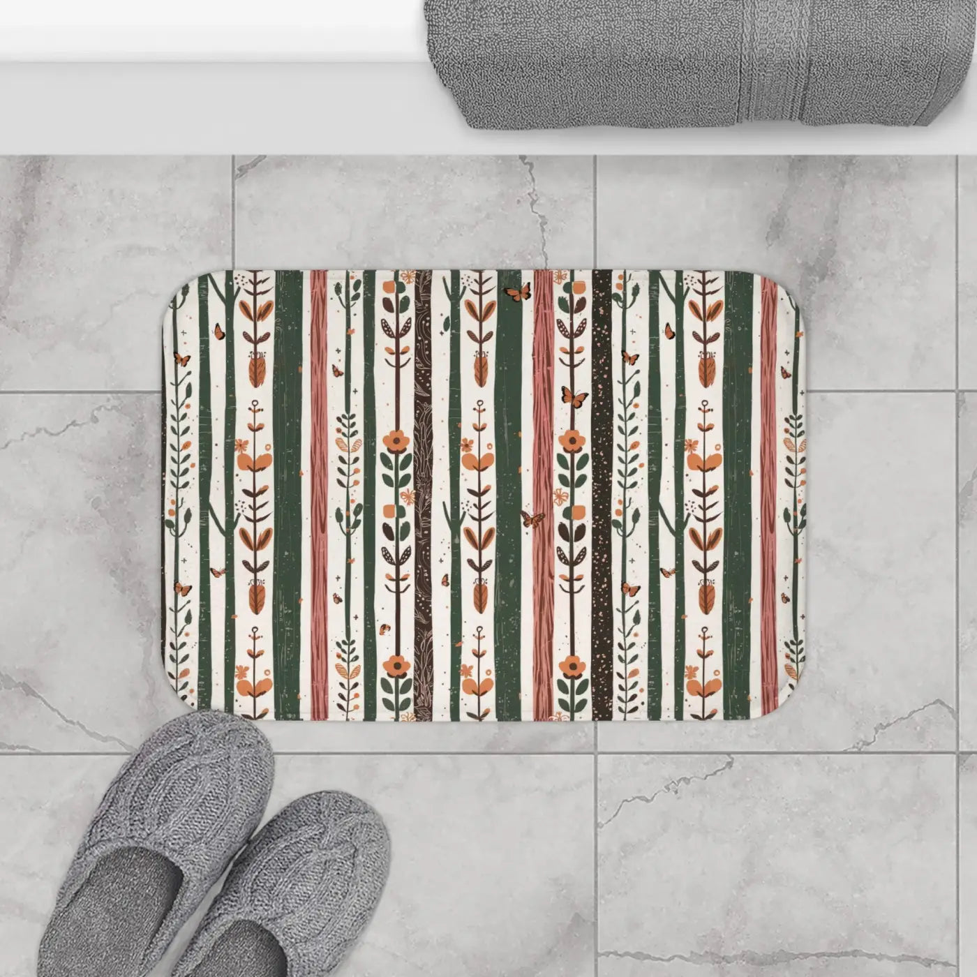 Abstract Pattern Stylish Bath Mat Microfiber - Dipaliz