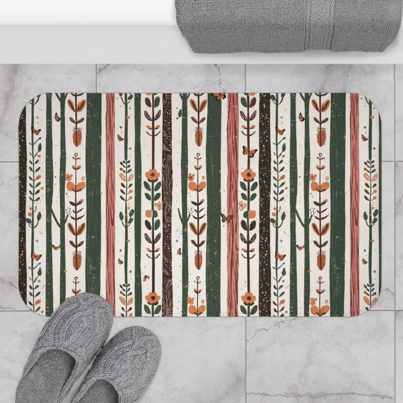 Abstract Pattern Stylish Bath Mat Microfiber - Dipaliz