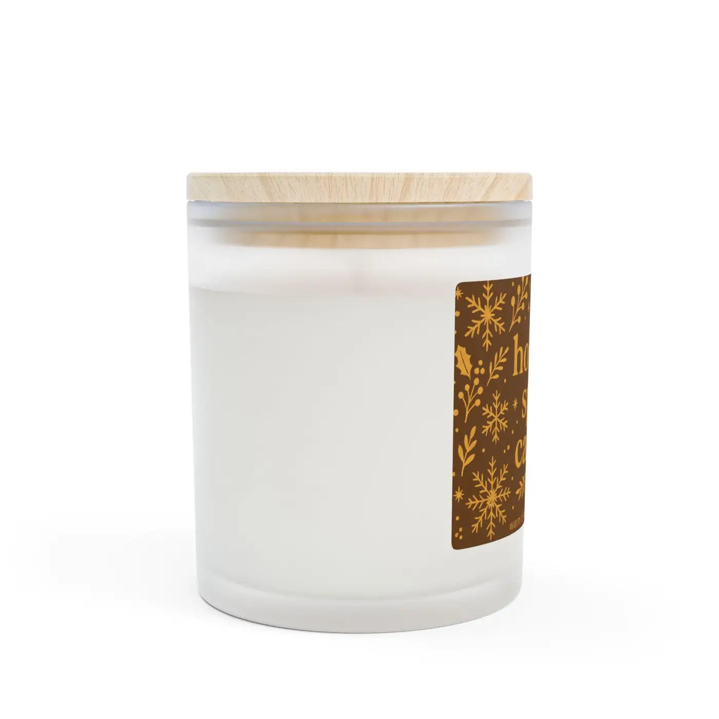 Frosted Spice Soy Candle – Wooden Wick Crackle - Dipaliz