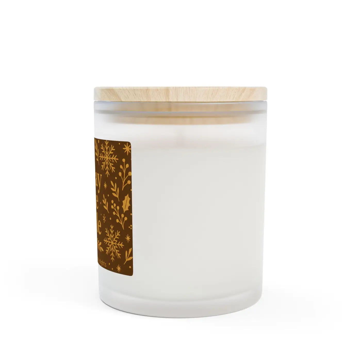 Frosted Spice Soy Candle – Wooden Wick Crackle - Dipaliz
