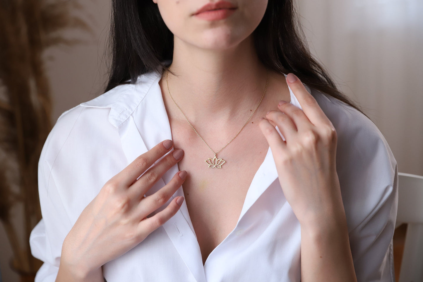 Lotus Blossom Necklace - Dainty Handmade Sterling Silver, Gold & Rose Gold Pendant for Friendship & Birthdays