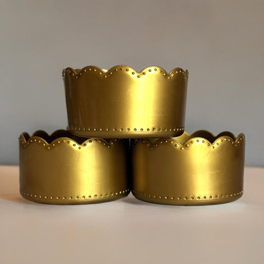 Metallic Gold Scallop  Boot