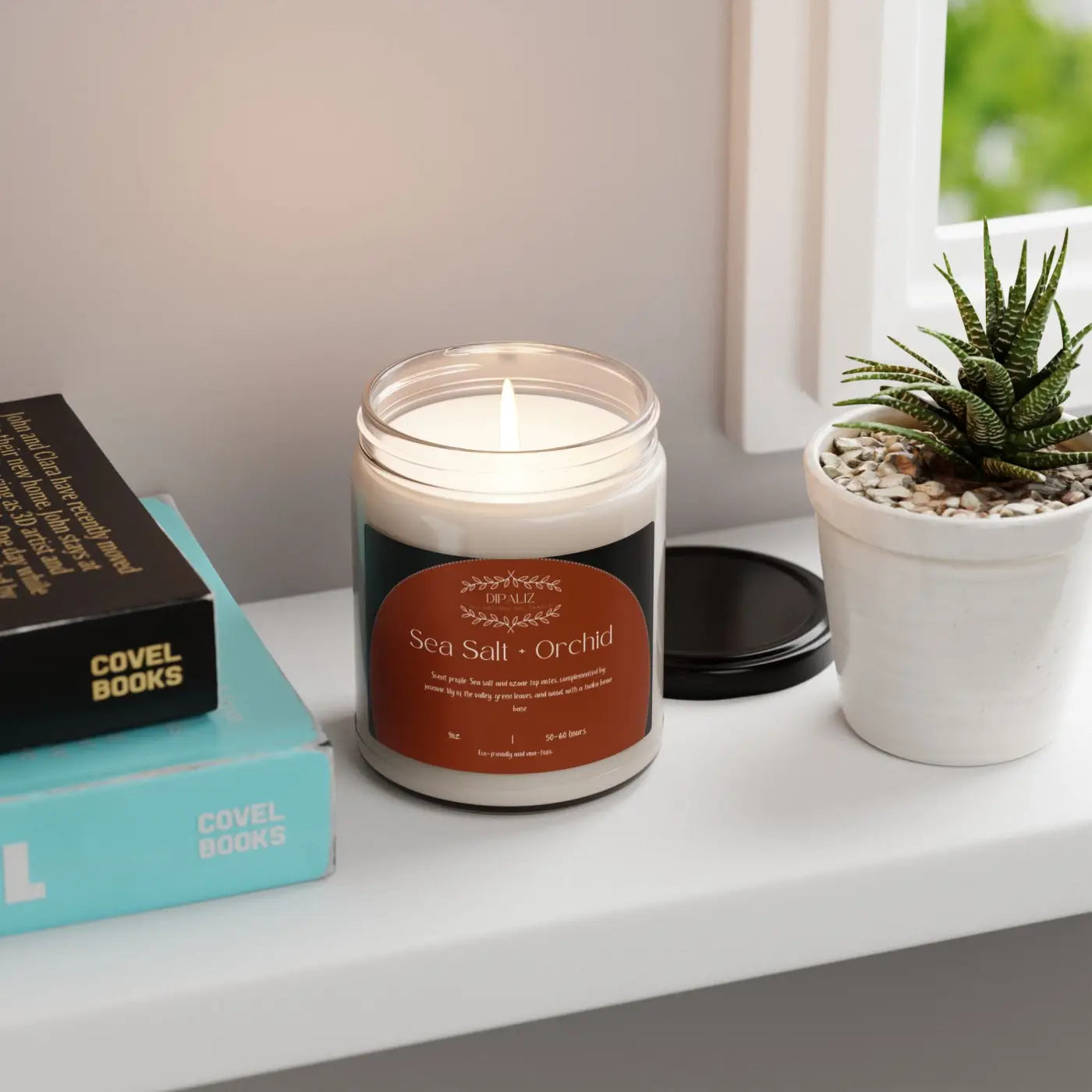 Immersive Maroon Scented Soy Candle – Natural Soy Wax - Dipaliz