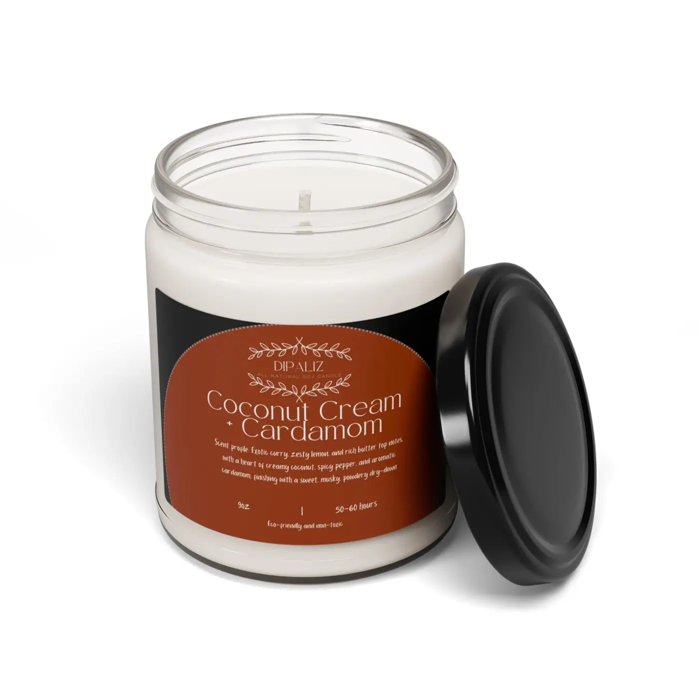 Immersive Maroon Scented Soy Candle – Natural Soy Wax - Dipaliz