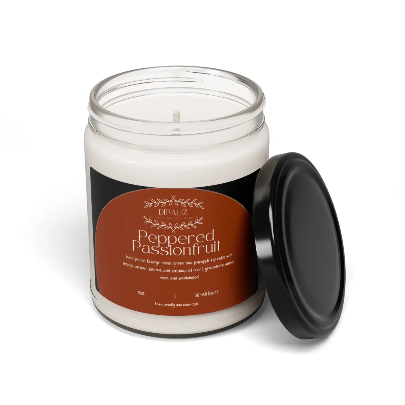 Immersive Maroon Scented Soy Candle – Natural Soy Wax - Dipaliz
