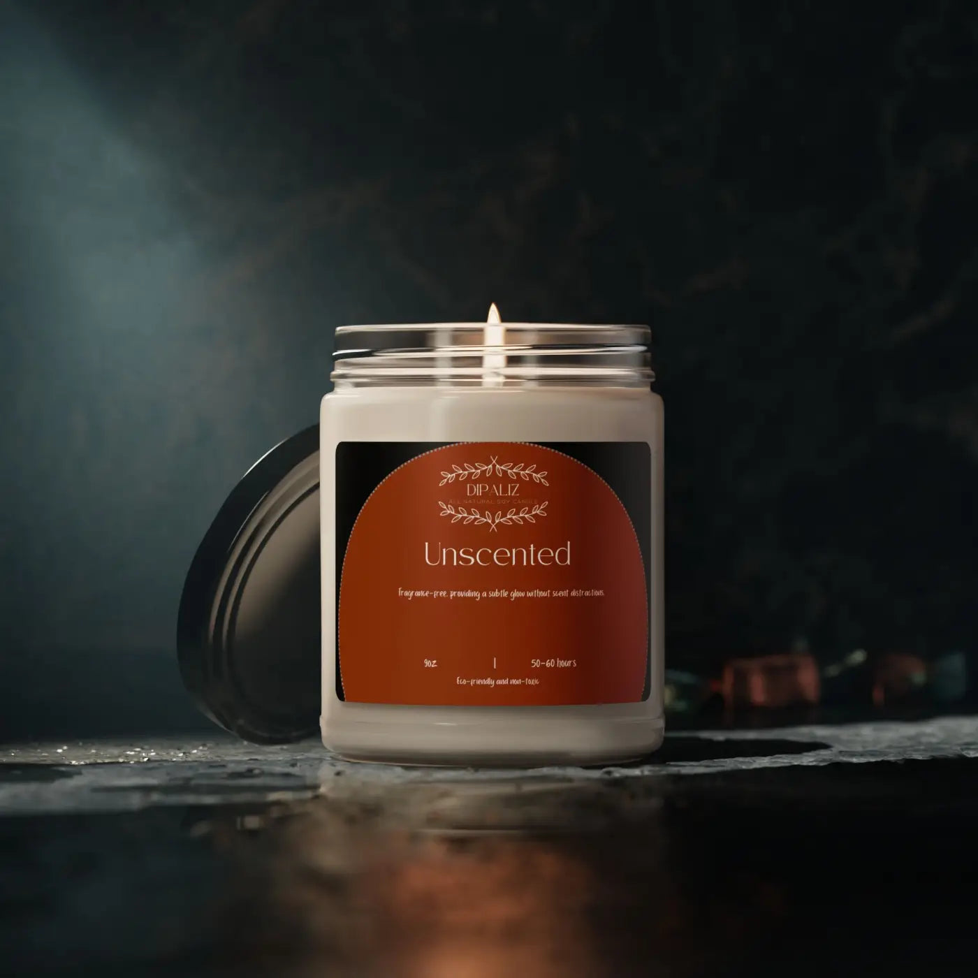 Immersive Maroon Scented Soy Candle – Natural Soy Wax - Dipaliz