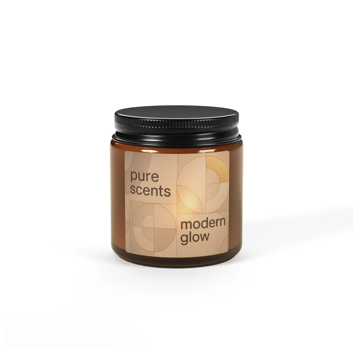 Scented Soy Candle – Cozy Amber Glow 8oz - Dipaliz
