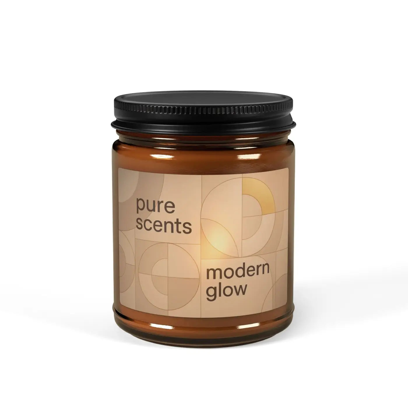 Scented Soy Candle – Cozy Amber Glow 8oz - Dipaliz