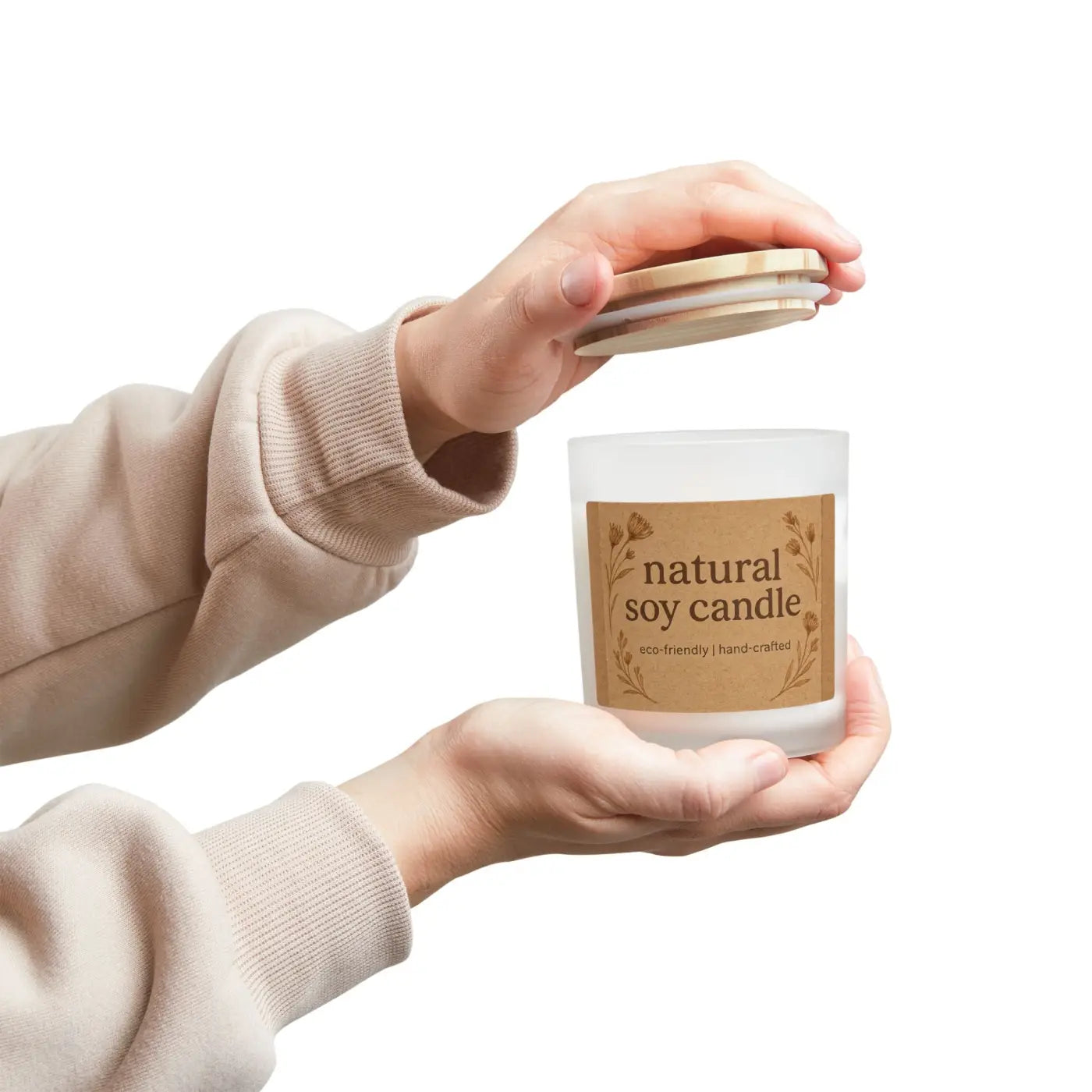 Natural Soy Candle – Unique Wooden Wick - Dipaliz
