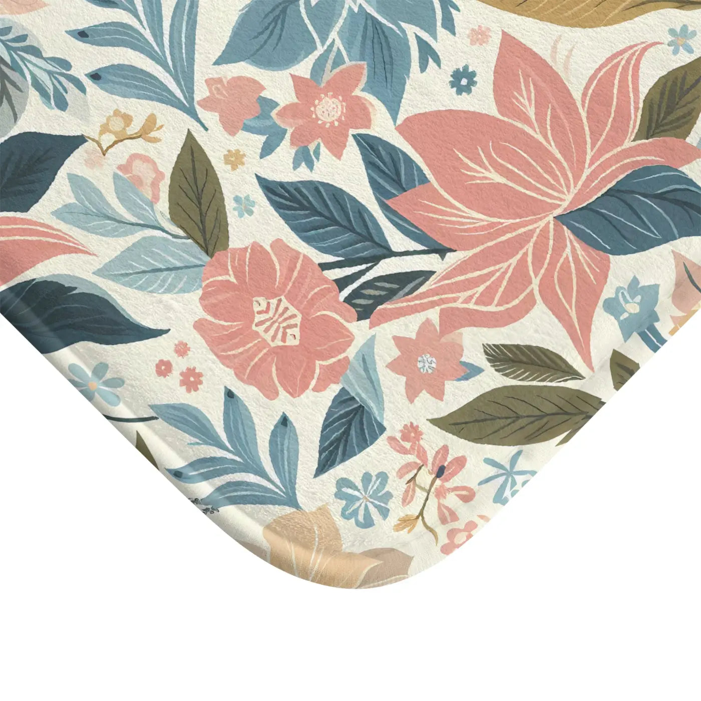 Pastel Floral Bath Mat – Anti-slip Backing - Dipaliz