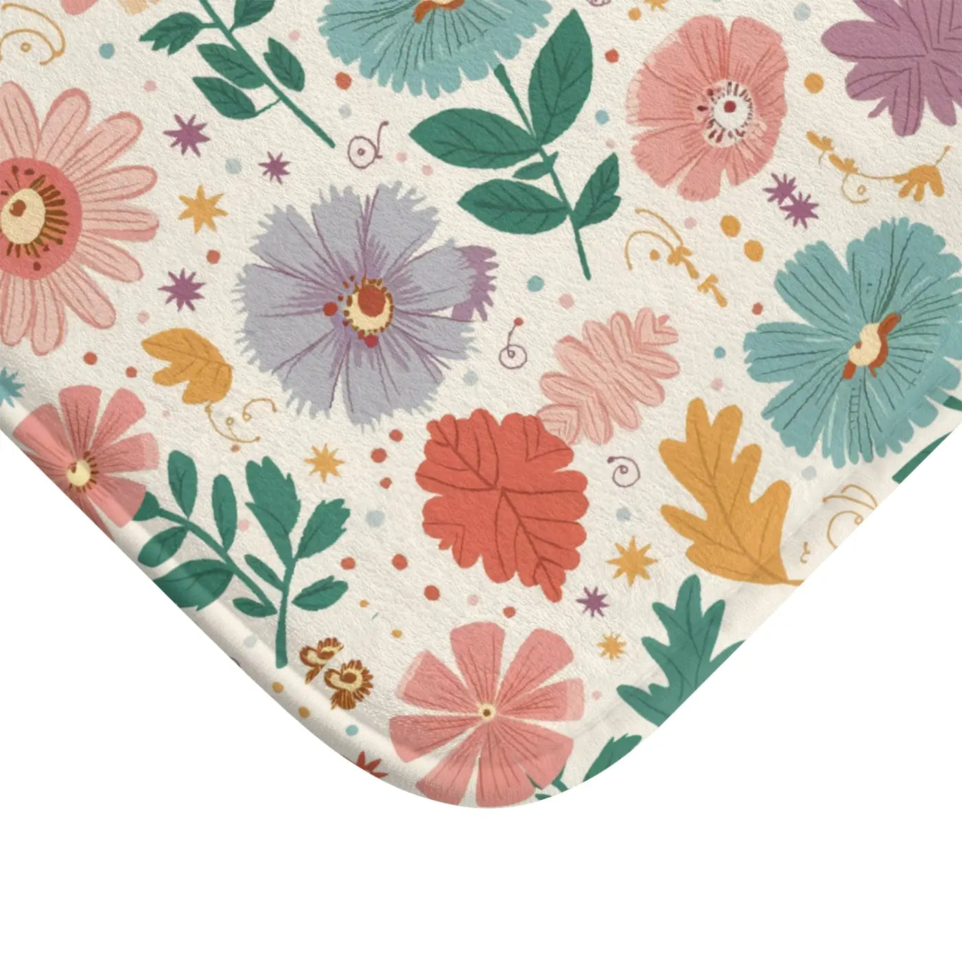 Floral Microfiber Bath Mat – Absorbent Soft - Dipaliz