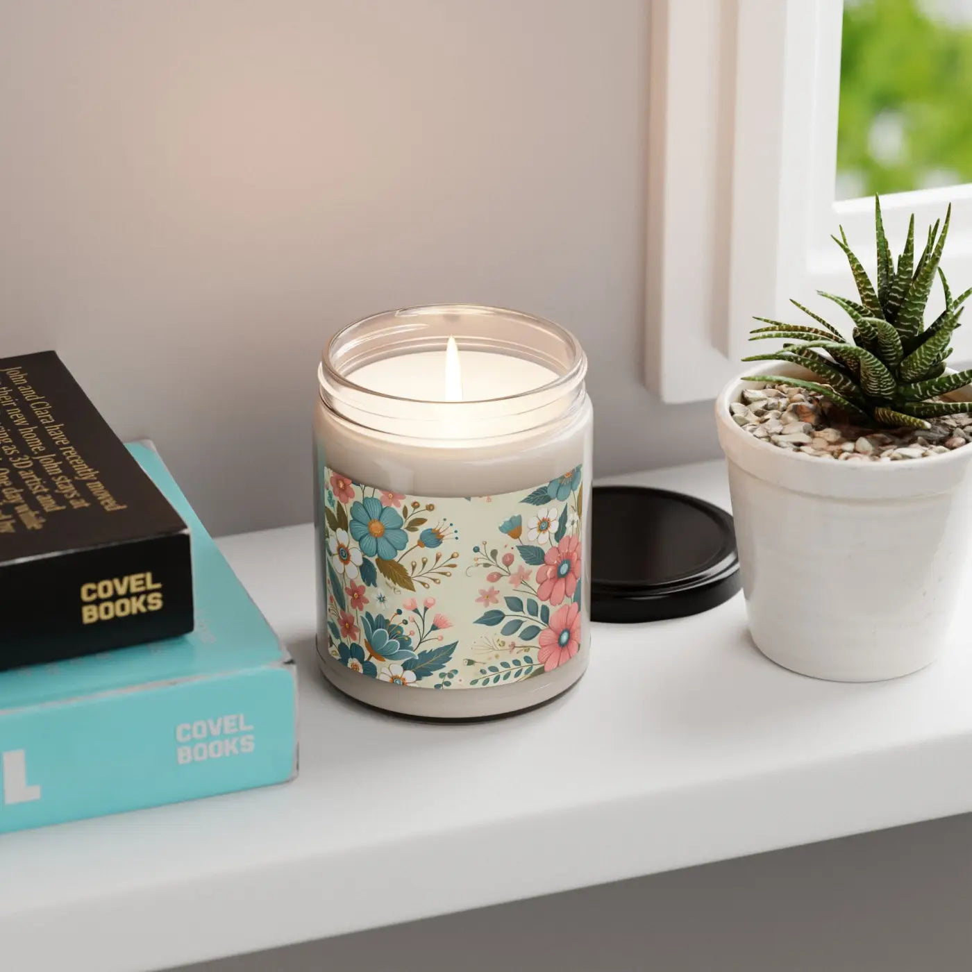 Pastel Floral Scented Soy Candle Aroma 9oz - Dipaliz