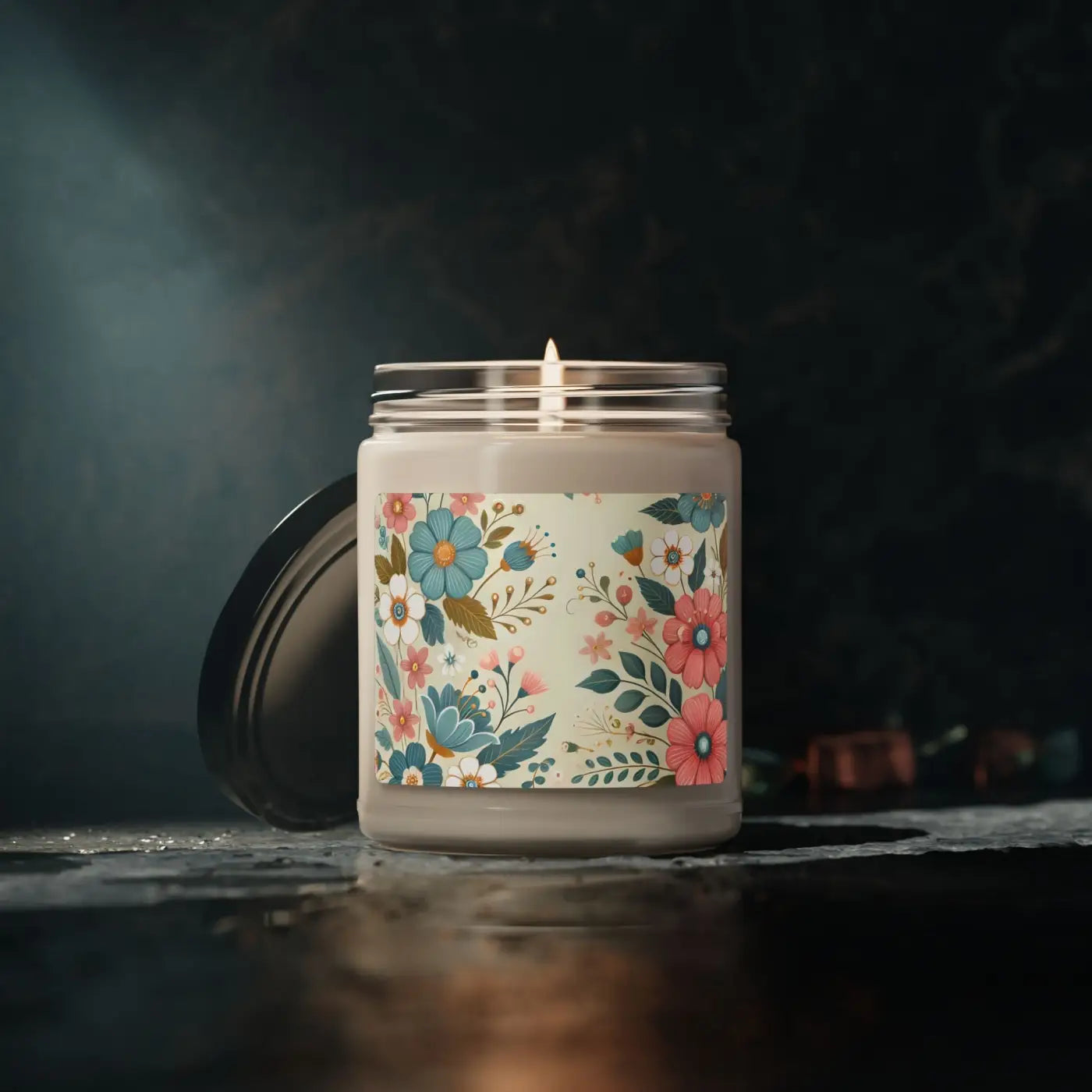 Pastel Floral Scented Soy Candle Aroma 9oz - Dipaliz