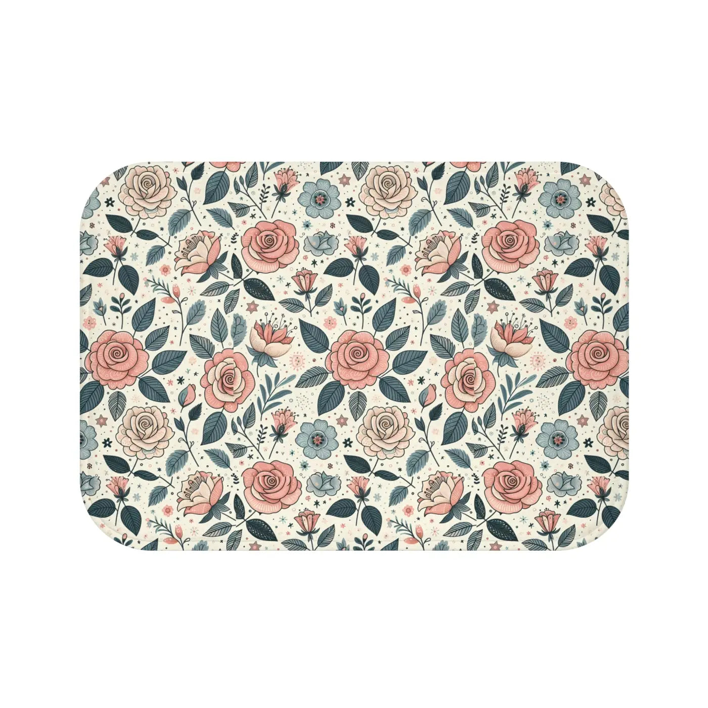Elegant Rose Bath Mat – Anti-slip Backing - Dipaliz