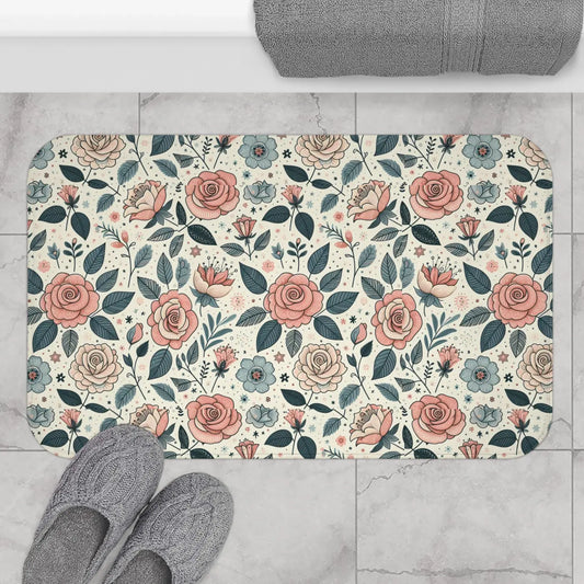 Elegant Rose Bath Mat – Anti-slip Backing - Dipaliz