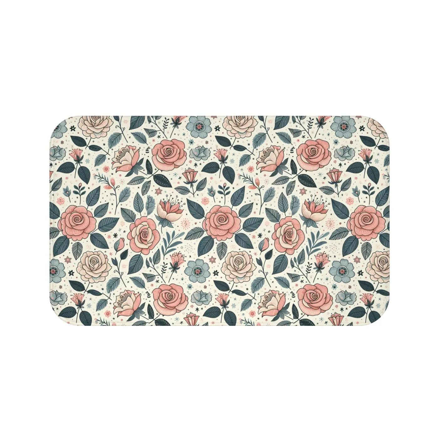 Elegant Rose Bath Mat – Anti-slip Backing - Dipaliz