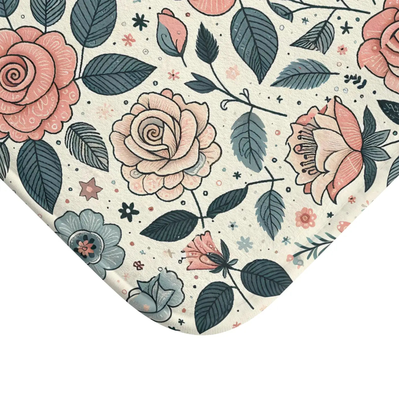 Elegant Rose Bath Mat – Anti-slip Backing - Dipaliz
