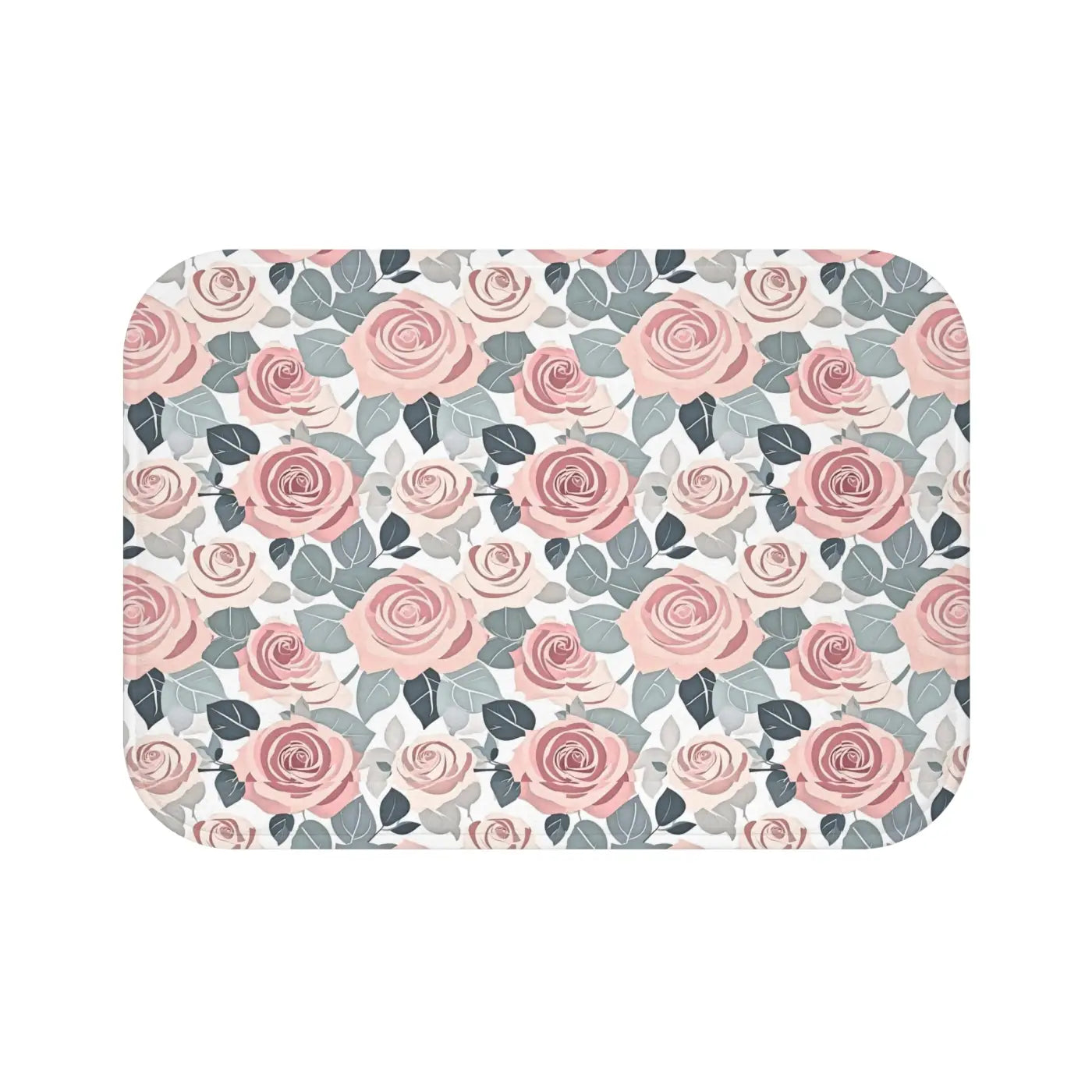Pink Rose Flowers Bath Mat – Microfiber - Dipaliz