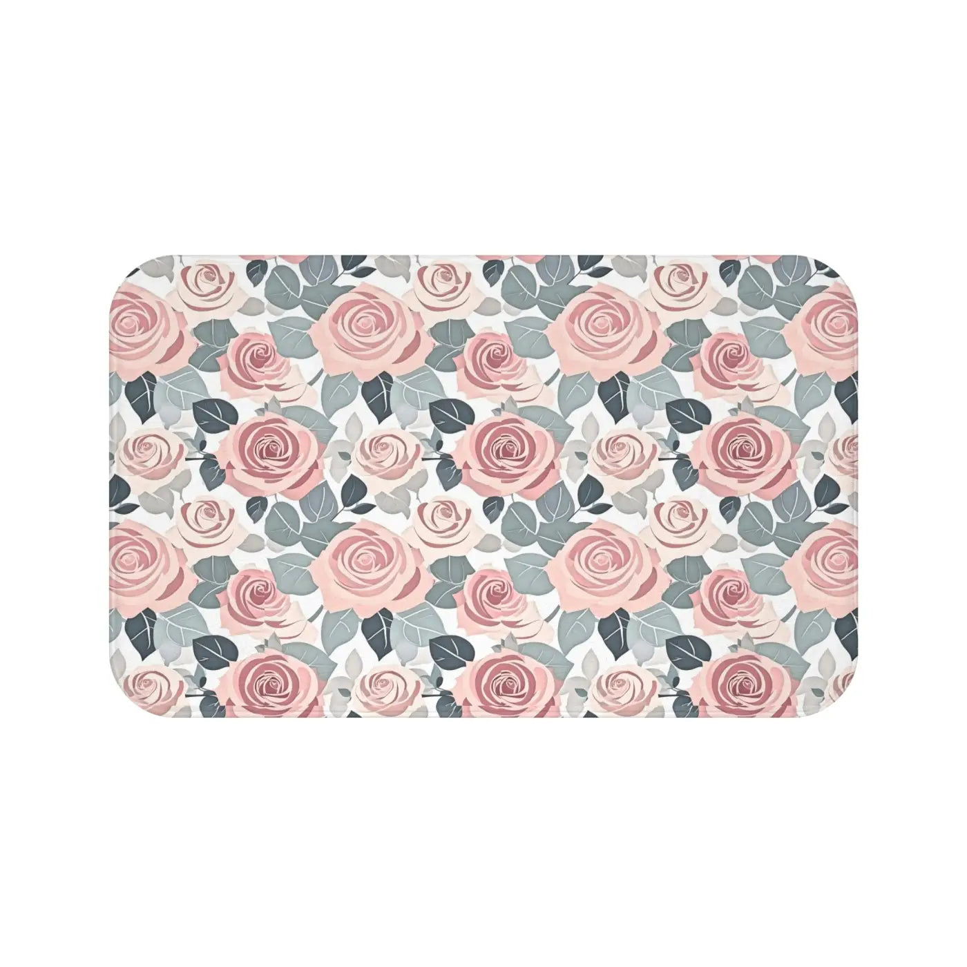 Pink Rose Flowers Bath Mat – Microfiber - Dipaliz