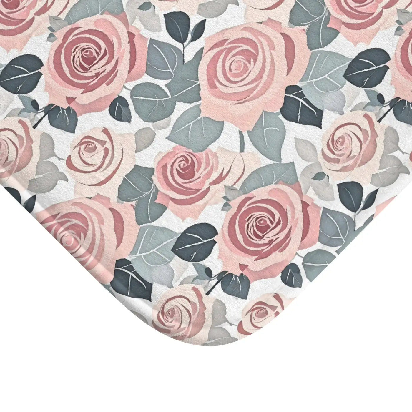 Pink Rose Flowers Bath Mat – Microfiber - Dipaliz