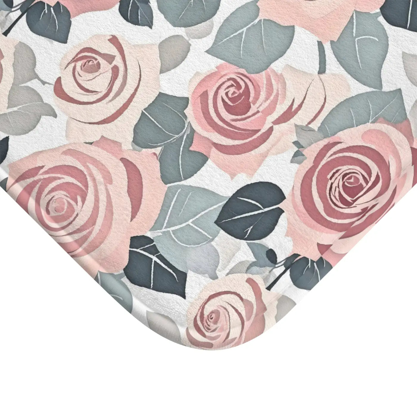 Pink Rose Flowers Bath Mat – Microfiber - Dipaliz