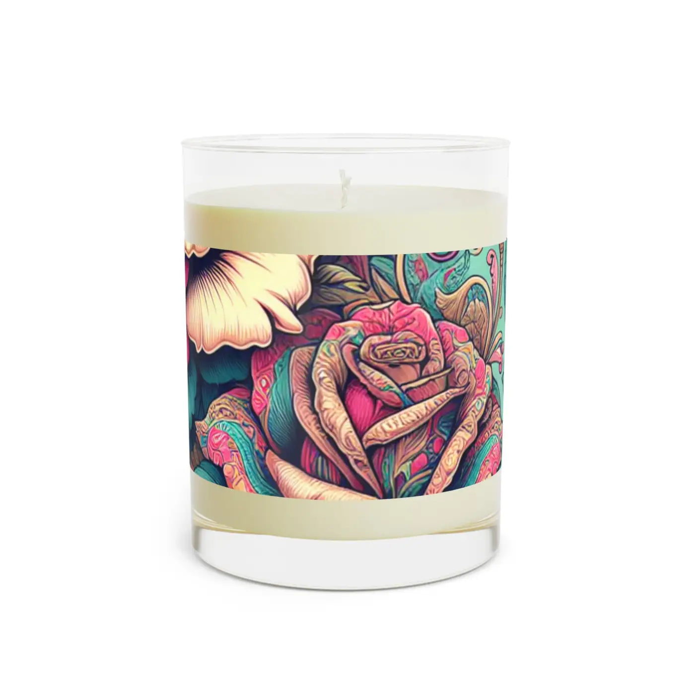 Pink Roses Scented Candle – Soy Wax Decor - Dipaliz